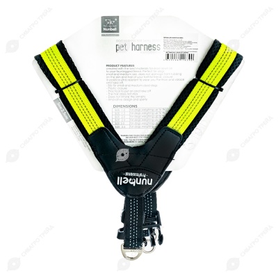 Шлейка для собак весом до 6 кг s-RS со светоотражающей нитью, микс, размер 2,5, NUNBELL
