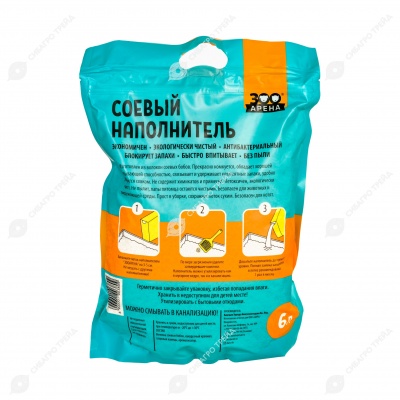 Наполнитель соевый ЗооАрена, без запаха, 6 л