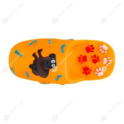 Игрушка-пищалка Тапок для собак (15,5 см), микс, NUNBELL