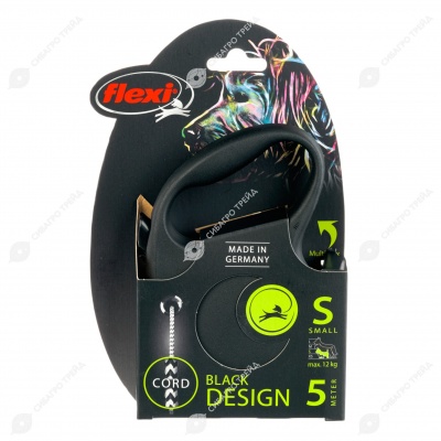 Рулетка BLACK DESIGN S (5 м, 12 кг) трос, серебро, FLEXI