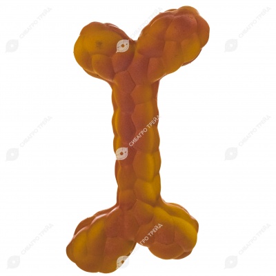 Игрушка ЛАТЕКС ZOO Косточка из хлеба, 13 см