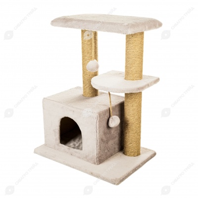 Домик-когтеточка МАРКИЗ (40 * 60 * 80 см), BLACK CAT