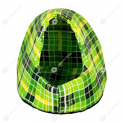 Домик поролоновый ЛУКОШКО клеточка, бязь (36 * 38 * 32 см), BLACK CAT