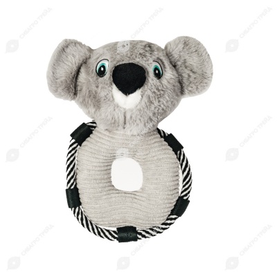 Игрушка-пищалка WOGY Панда/Обезьяна (26 * 19 см) для собак, мягкая, уши шуршат