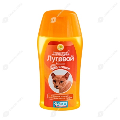 ЛУГОВОЙ шампунь инсектицидный для кошек, 180 мл.