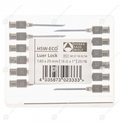 Игла 1,6 * 25 Luer, 12 шт, HSW-ECO