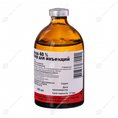 Глюкоза 40%, 100 мл