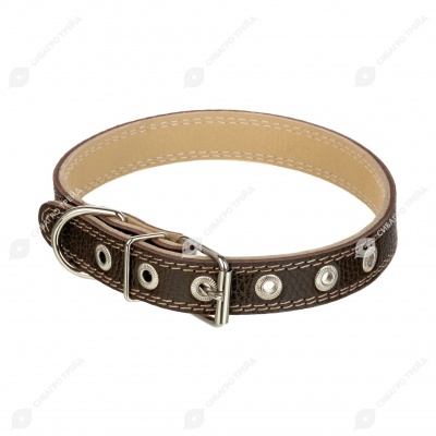 Ошейник №25 кожаный (ДВОЙНОЙ), ЧК