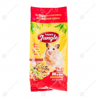 HAPPY JUNGLE корм для хомяков, 900 г