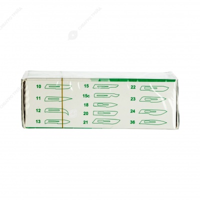 Лезвие хирургическое одноразовое стерильное из высокоуглеродной стали №24, 100 шт, ENSENT