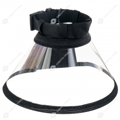 Воротник защитный на липучке с ошейником №40, ZОО текстиль
