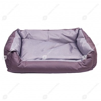 Лежанка ОКСФОРД №2 прямоугольная с подушкой СЕРЫЙ (71 * 51 * 21 см), ДАРЭЛЛ