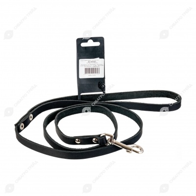 Поводок №12 кожаный, 1,2 м, КАСКАД