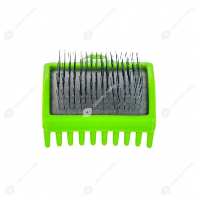 Пуходерка пластмассовая средняя без капли, средней жёсткости, ЗООНИК