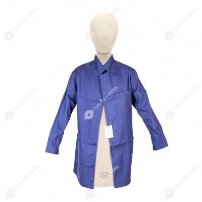 Халат рабочий Диагональ МУЖСКОЙ синий, размер 60-62, рост 158-164 см.                                                             