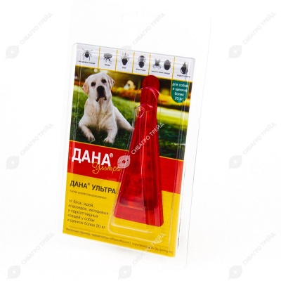 ДАНА УЛЬТРА капли для собак и щенков от 20 кг, 1 пипетка
