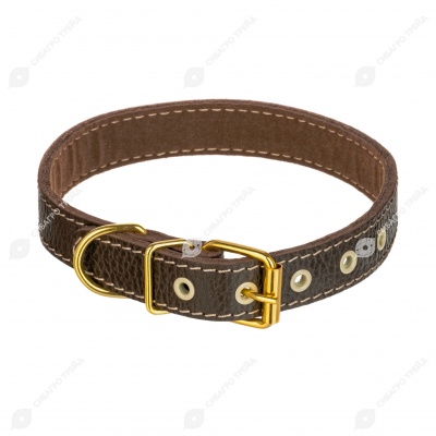 Ошейник №20 кожаный (ПОДКЛАД), ЧК