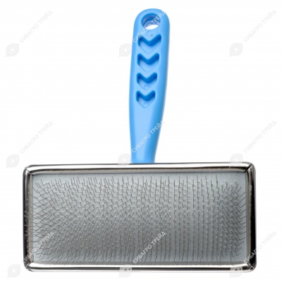 Пуходёрка металлическая большая, ручка: пластик, DeLIGHT