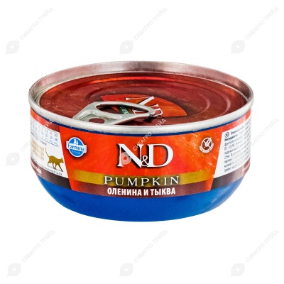 N&D PUMPKIN влажный корм для кошек (ОЛЕНИНА, ТЫКВА), 70 г