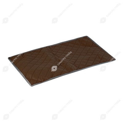 Коврик меховой на коричневом спанбонде (60 * 40 см) темный