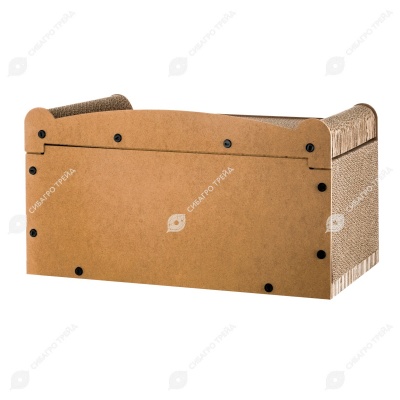 Домик-когтеточка WOGY Помпон (56 * 28 * 30 см) с дразнилками для кошек