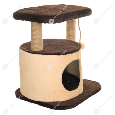 Домик-когтеточка ЛУИЗА 2 (40 * 50 * 65 см), BLACK CAT