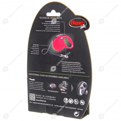 Рулетка CLASSIC S (5 м, 15 кг) ремень, синий, FLEXI