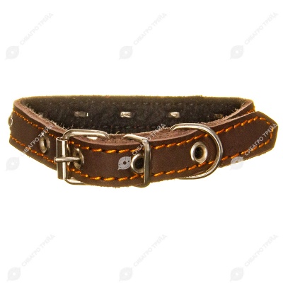 Ошейник №15 кожаный (СИНТЕПОН, УКРАШЕНИЕ), КАСКАД