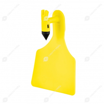 Бирка одинарная ALLFLEX LSN (84 * 62 мм) жёлтая (под аппликатор ALLFLEX), 100 шт