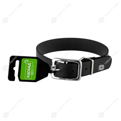 Ошейник из биотана (25 мм, обхват шеи 35-45 см) матовый, черный