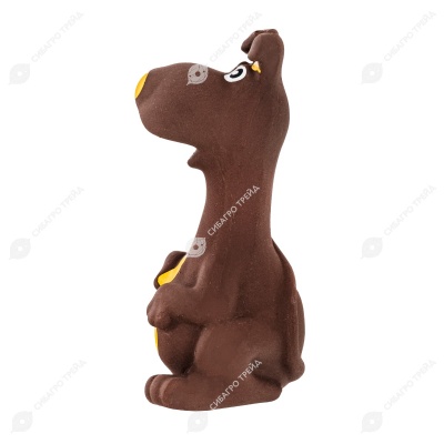 Игрушка-пищалка коричневый пёс (13 * 6,5 * 5 см) для собак, микс, NUNBELL
