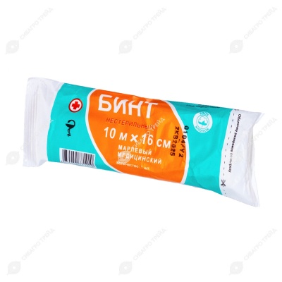 Бинт нестерильный 10 м * 16 см, 28 г