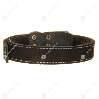 Ошейник кожаный 35(2) длинный, ZOOМИР