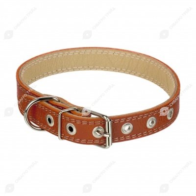 Ошейник №25 кожаный (ДВОЙНОЙ), ЧК