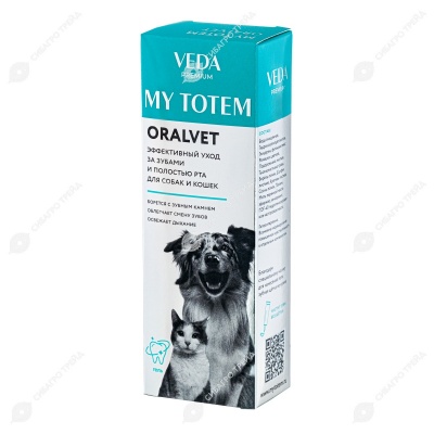 MY ТОТЕМ ORALVET зубной гель для собак и кошек, 40 мл