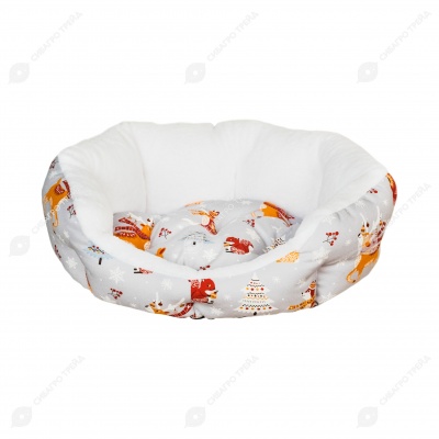 Лежанка №1 СКАЗОЧНЫЙ ЛЕС (50 * 40 * 16 см), белый