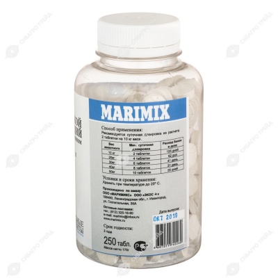 MARIMIX морской кальций с глюкозамином, 250 табл