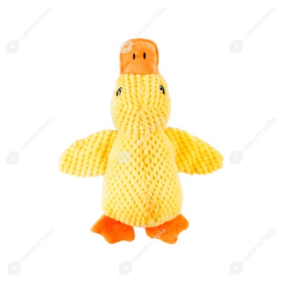 Игрушка-пищалка WOGY Утка (25 * 20 * 10 см) для собак, мягкая, крылья шуршат, микс