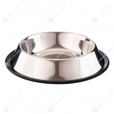 Миска металлическая на резинке 0,45 л, ЗОЛОТАЯ РЫБКА