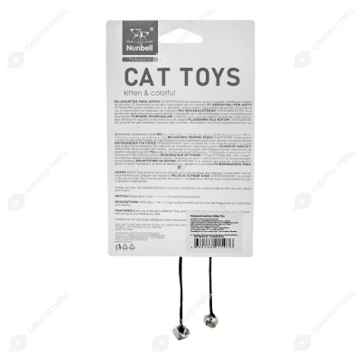 Чубрик меховой для кошек (11* 6 * 3/9 * 13* 4/8 * 6 * 3 см) с колокольчиком, NUNBELL