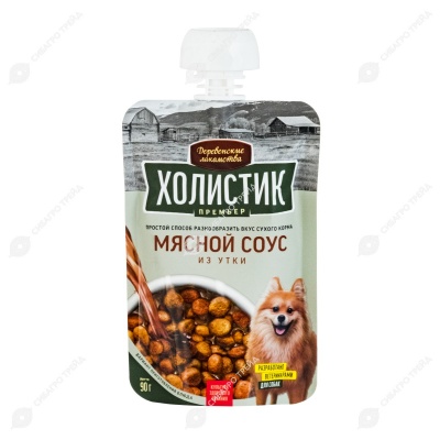 ДЕРЕВЕНСКИЕ ЛАКОМСТВА Холистик Мясной соус из утки для собак, 90 г