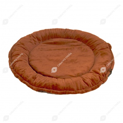 Лежанка на кулиске круглая большая, иск.мех (100 см), BLACK CAT