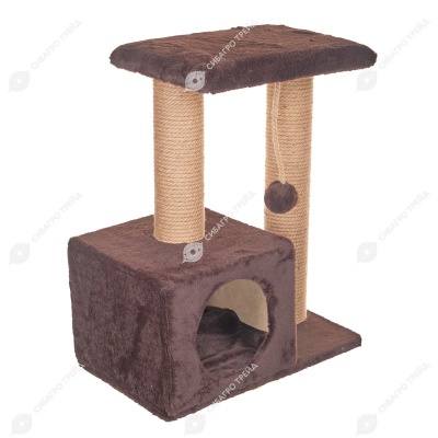 Домик-когтеточка ЭНДИ (30 * 30 * 65 см), BLACK CAT