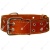 Ошейник кожаный СТАНДАРТ 4,5 см, до 70 см, РЫЖИЙ, ДАРЭЛЛ