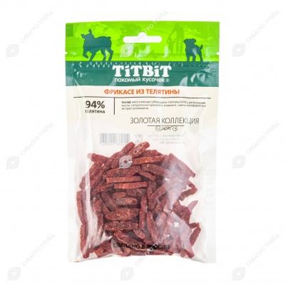 TITBIT лакомство фрикасе из телятины для собак, 70 г (Золотая коллекция)