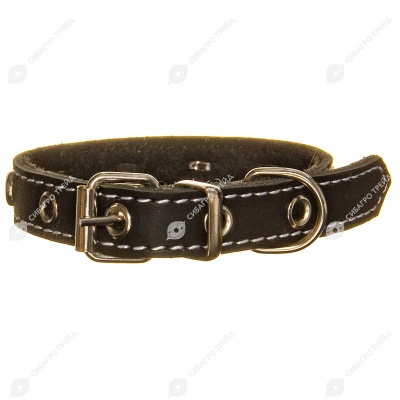 Ошейник №15 кожаный (СИНТЕПОН, УКРАШЕНИЕ), КАСКАД