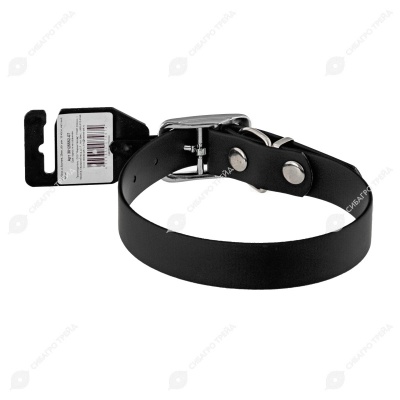 Ошейник из биотана (25 мм, обхват шеи 35-45 см) матовый, черный