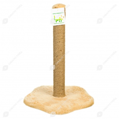 Когтеточка СТОЛБИК джут (38 * 38 * 50 см). ЧИП.
