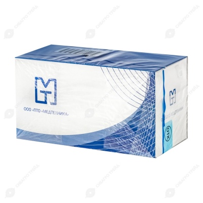 Нить PGA (ПГА), фиолетовый MP 1 (USP 5-0), 75 см 1 игла колющая, 25 мм, изгиб 1/2, 20 шт, МТ