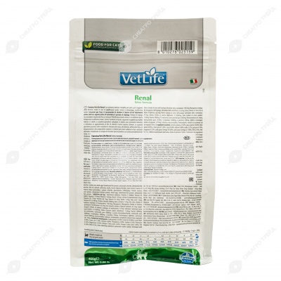 VET LIFE RENAL для кошек (поддержание функции почек), 0,4 кг